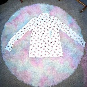 Long sleeve mock neck with cute cardinals. Croft & Barrow brand new with tags!